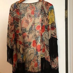Sheer Plus Size Kimono